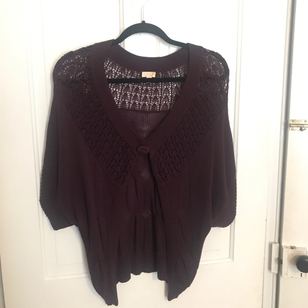 Plum shawl/sweater